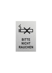 Pro Plus Aluminium Türschild 150x100mm "Bitte nicht Rauchen"