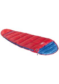 High Peak Tembo Vario Kinderschlafsack, 185x72cm, Zipper links, rot/blau