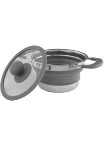 Eurotrail Pfanne mit Deckel, 1,5L, grau