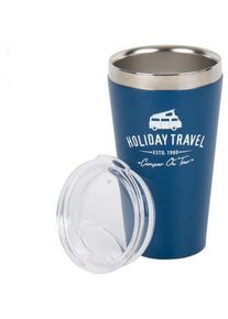 Holiday Travel Vacuumbecher, Edelstahl, 450ml, blau