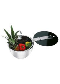 Can LR1751 Edelstahl Spüle mit Wasserhahn, ø30cm