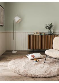 benuta Nest Koberec s kulatým vlasem Cloudy Taupe ø 80 cm kulatý Taupe Uni
