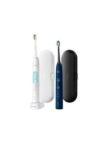 PHILIPS SONICARE 5100 HX6851/34 White and Navy blue 1+1 Sonick&eacute; elektrick&eacute; zubn&iacute; kart&aacute;čky