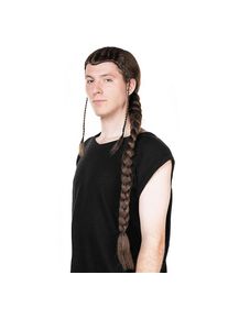 maskworld Extra lange Perücke mit Zopf und Braids