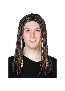 Smiffys Braids mit Perlen – Flechtfrisur Perücke