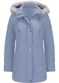 Damske Prošívaná bunda s odnímatelnou kapucí holubí modrá ,velikost 56