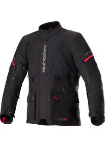Alpinestars Monteira, textile jacket Drystar , color: Black/Neon-Red , size: M