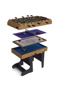 Riley 4 in 1, sklopiteln&yacute; hrac&iacute; stůl pro 11 her, hokej, fotbal, kulečn&iacute;k