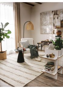 benuta Pure Vlněný koberec Glen Krémová/Béžová 120x170 cm Abstrakt