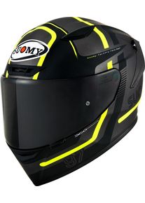 Suomy Track-1 Ninety Seven, full face helmet , color: Matt Black/Neon-Yellow , size: M