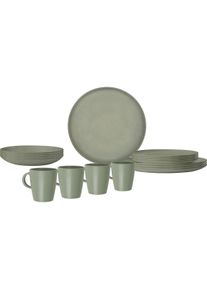 Brunner Tierra Geschirrset, PLA, 16-teilig, grün