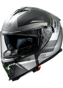 Premier Typhoon BA, full face helmet , color: Matt Black/Silver/Dark Green , size: L