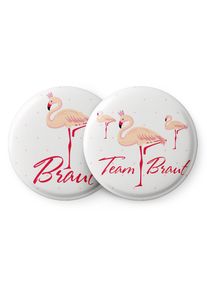 Spielehelden Odznaky Flamingo I pro rozlučku se svobodou 12 odznaků 5,6 cm extra velk&yacute; d&aacute;rek pro rozlučku se svobodou