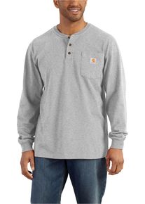 Carhartt Henley Pocket, long sleeve , color: Light Grey , size: XXL