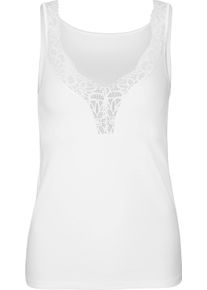 Damske Podprsenkov&eacute; t&iacute;lko s elastickou krajkou b&iacute;l&aacute; ,velikost 50