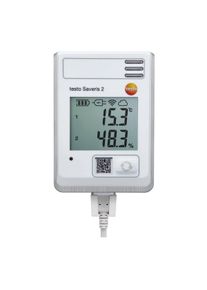 testo Saveris 2-H1 Funk-Datenlogger mit Display und integr. Temperatur- und Feuchtefühler (0572 2034)