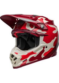 Bell Moto-9S Flex Ferrandis M&eacute;chant, motocross helmet , color: Dark Red/Red/Beige/Silver , size: S