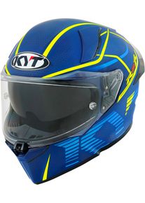 KYT R2R Concept, full face helmet , color: Matt Blue/Light Blue/Yellow , size: S