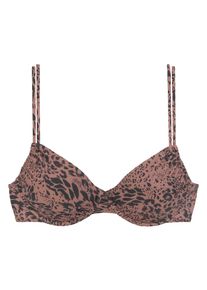 Lascana Ženy Horní díl plavek hnědá / černá 38