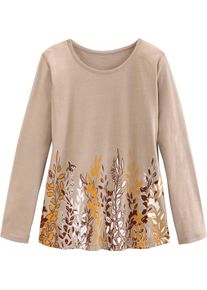 Damske Tričko s dlouh&yacute;m ruk&aacute;vem s bordurov&yacute;m potiskem sezamov&aacute; ,velikost 44