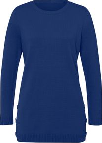 Damske Dlouh&yacute; svetr s bočn&iacute;mi rozparky kr&aacute;lovsk&aacute; modr&aacute; ,velikost 44