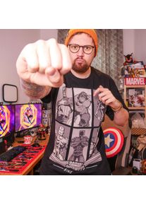 MARVEL Comics - Super Heroes Since 1939 T-Shirt Oversize Nera - M - Nero