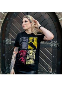 Game Of Thrones - Coat of Arms Distressed T-Shirt Black - S - Black