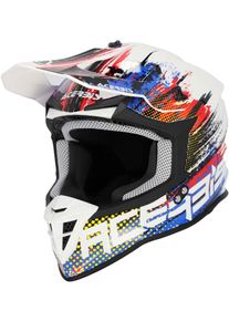 Acerbis Linear, motocross helmet , color: White/Blue/Red , size: XS