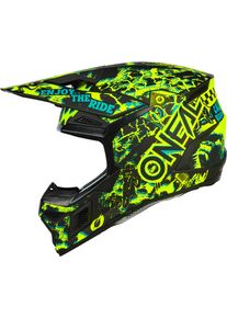 O Neal ONeal 3SRS Assault, motocross helmet , color: Matt Black/Neon-Yellow , size: S
