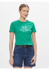 Tommy Hilfiger dámské zelené tričko - L (L4B)