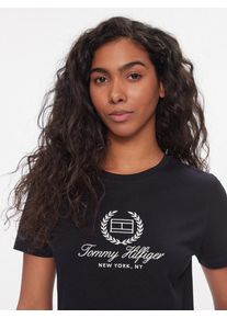 Tommy Hilfiger dámské tmavě modré tričko - S (DW5)