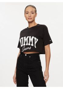 Tommy Jeans dámské černé tričko. - M (BDS)