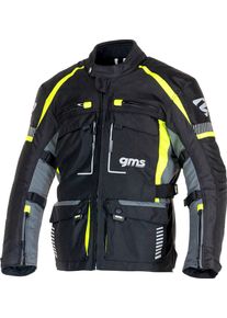 GMS-Moto Everest 3in1, textile jacket waterproof , color: Black/Grey/Neon-Yellow , size: XXL