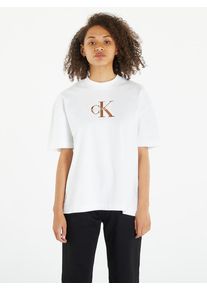 Calvin Klein dámské bílé tričko. - L (YAF)