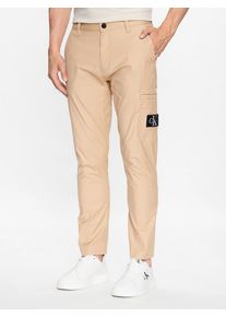 Calvin Klein pánské béžové kalhoty - XL (PF2)