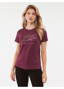 Guess dámské vínové tričko - S (G4A1)