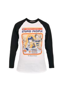Steven Rhodes - Vamos a encontrar una cura para la gente estúpida Longsleeve - S - Negro/Blanco