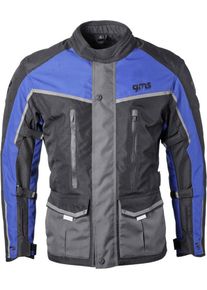 GMS-Moto Twister Neo, textile jacket waterproof , color: Black/Grey/Blue , size: 3XL