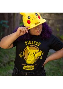 Pokémon Pokemon - Camiseta universitaria Pikachu negra - XL - Negro