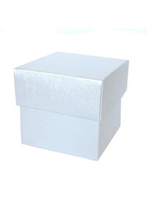 Krabi�ka kostka Farfale b�l� 7,5 x 7,5 x 7 cm