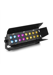 Beamz WH192, wall wash světelný efekt, 100 W, 16 x 12 W 6 v 1 LED diody, RGBW-UV, IR dálkový ovladač, černý