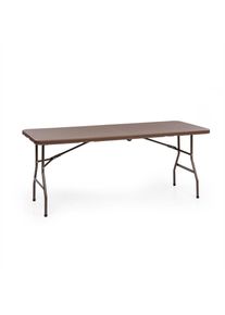 Blumfeldt Burgos Family, skládací stůl, polyratan, 178 x 73 cm plocha stolu, 6 osob, hnědý