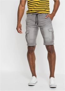 Džínové bermudy z teplákoviny Regular Fit | Šedá | Vel. 54 | bonprix