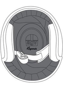 AGV X70, lining , color: Black , size: L