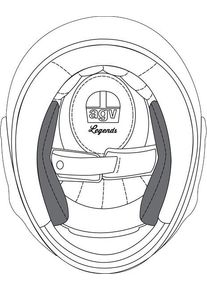 AGV X101, cheek pads , color: Black , size: XS