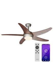 Klarstein Bolero 2 v 1 Smart, stropní ventilátor, Ø 132 cm, světlo 55 W, dálkové ovládání, ovládání přes aplikaci, dvousměrný provoz