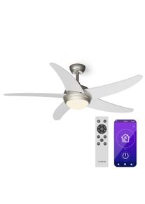 Klarstein Bolero 2 v 1 Smart, stropní ventilátor, Ø 132 cm, světlo 55 W, dálkové ovládání, ovládání přes aplikaci, dvousměrný provoz