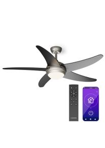 Klarstein Bolero 2 v 1 Smart, stropní ventilátor, Ø 132 cm, světlo 55 W, dálkové ovládání, ovládání přes aplikaci, dvousměrný provoz