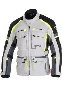 GMS-Moto Everest 3in1, textile jacket waterproof , color: Light Grey/Black/Neon-Yellow , size: S