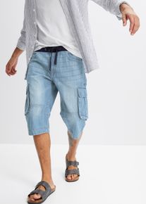 Dlouhé džínové bermudy Relaxed Fit | Modrá | Vel. 48 | 100% bavlna| bonprix